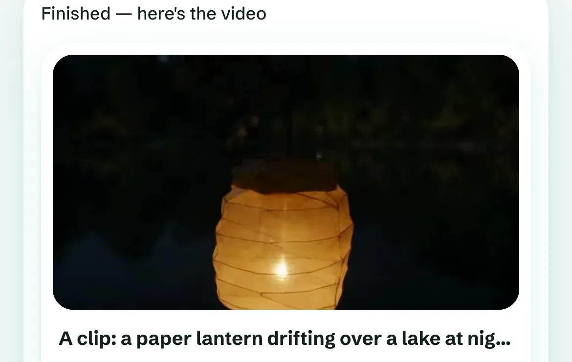 Compo’s chat: the finished take, “A clip: a paper lantern drifting over a lake at night”