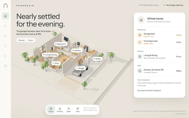 Daylight, built in the real app; demo data shown